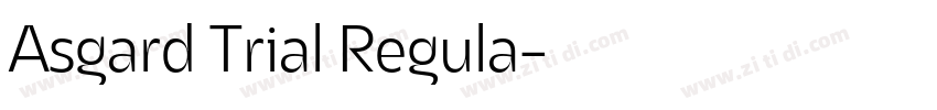 Asgard Trial Regula字体转换